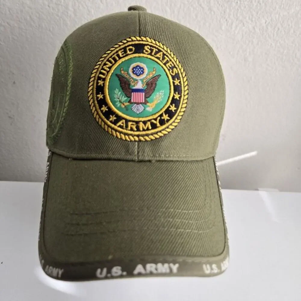 U.S. ARMY Green Adjustable Cap Hat Officially Licensed‎ U.S. WARRIORS Logo Seal